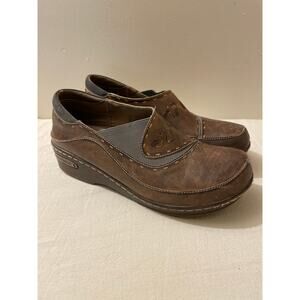 L'Artiste Spring Step Burbank Womens Size 42 Brown Clogs Leather Shoes Slip On‎